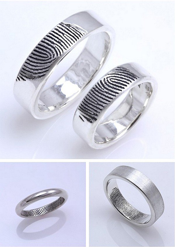 fingerprint wedding rings