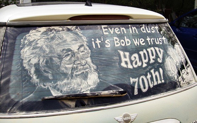 happy birthday bob car art