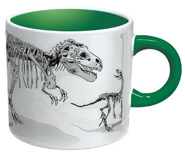 heat changing dinosaur mug bones