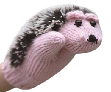 hedgehog mittens pink