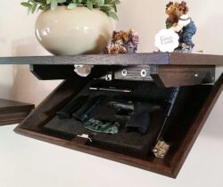 hidden gun cabinet wall shelf