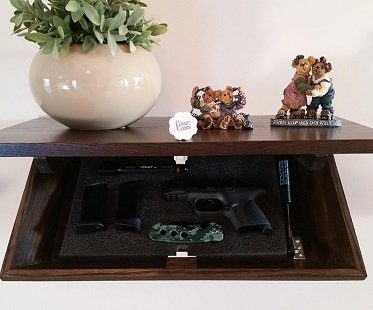 hidden gun cabinet wall shelf secret
