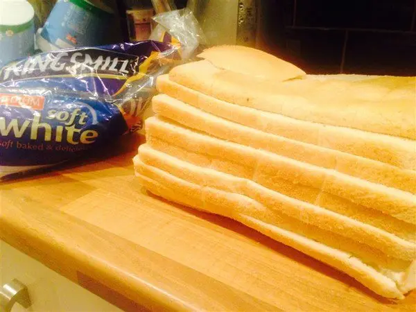 horizontally sliced loaf