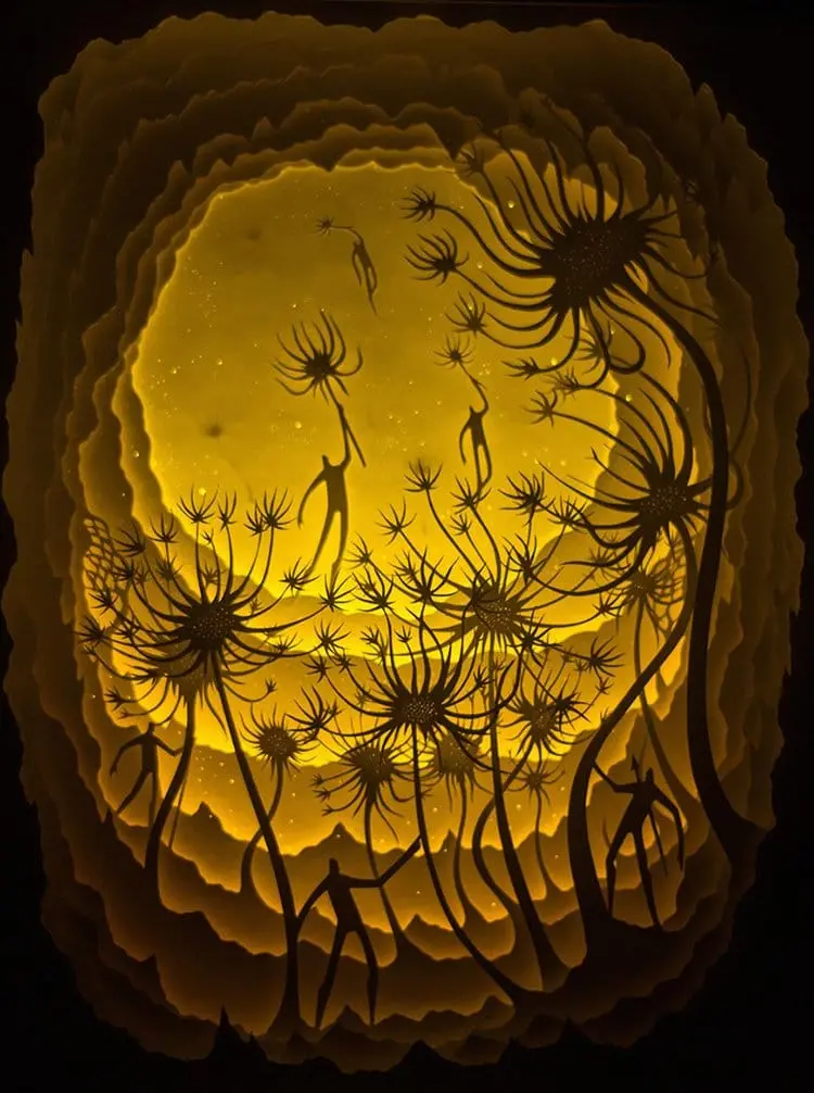 These Artists Create Stunning Paper Crafted Light Boxes That Will