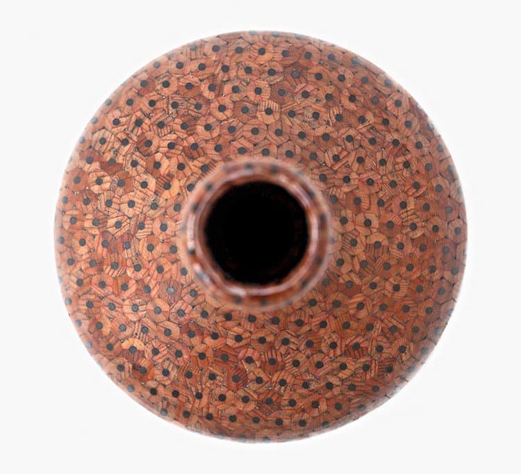 pencil vase from above