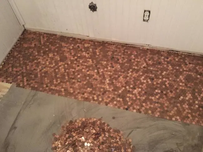 penny floor taking shape