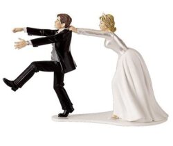 runaway groom cake topper