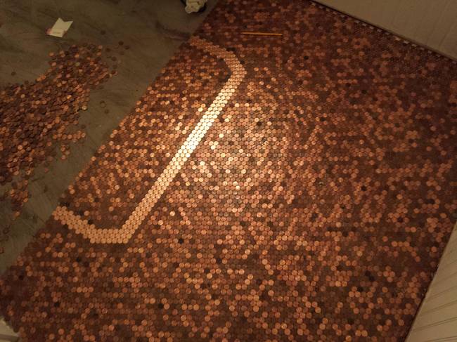 shiny pennies floor