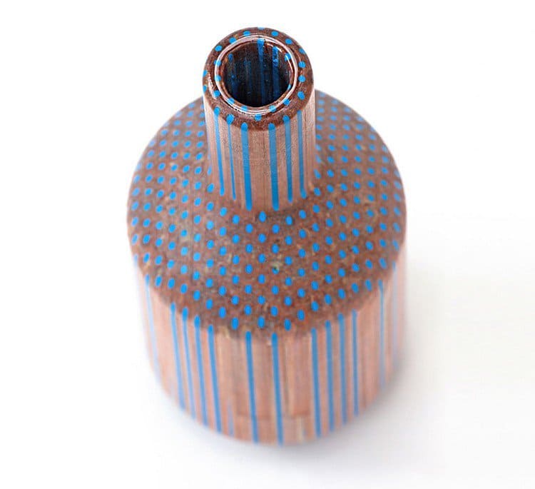 stripes dots pencil vase
