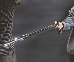 stun gun walking cane