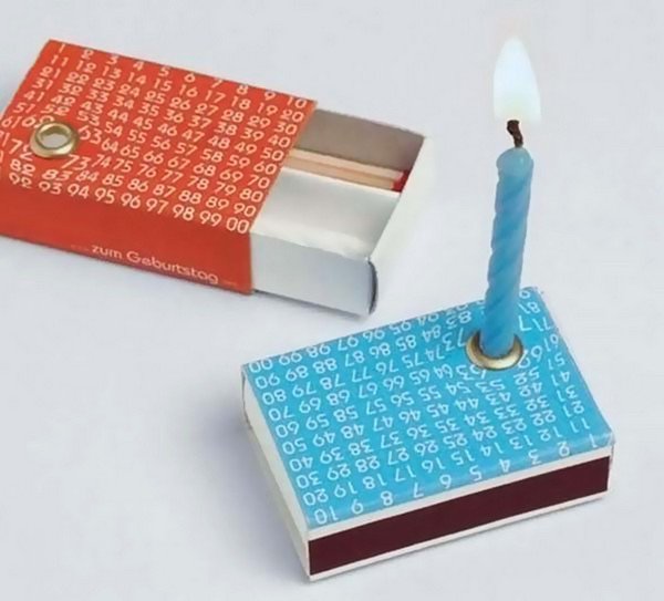 tiny matchbox candle