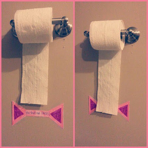 toilet paper sign