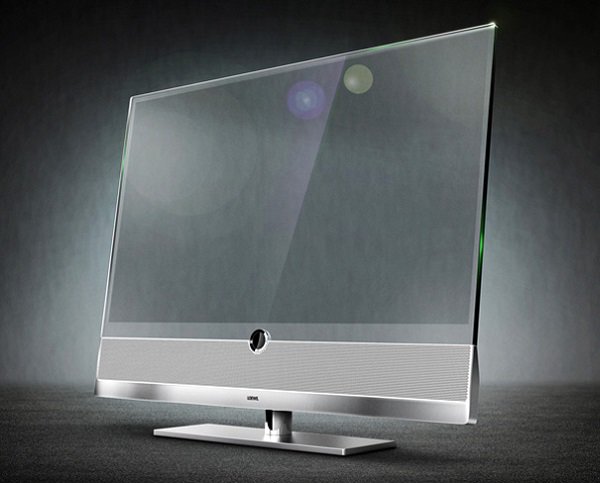 transparent tv close up