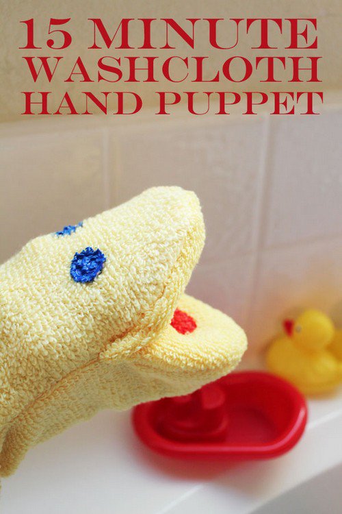 washcloth puppet