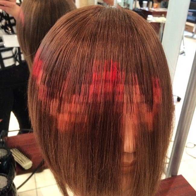 zig zag pixelated hair