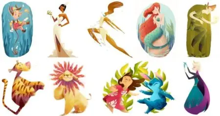 Disney Characters Illustrations