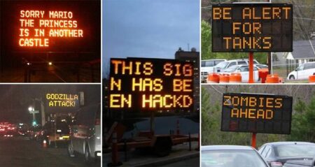 Hacked Road Signs