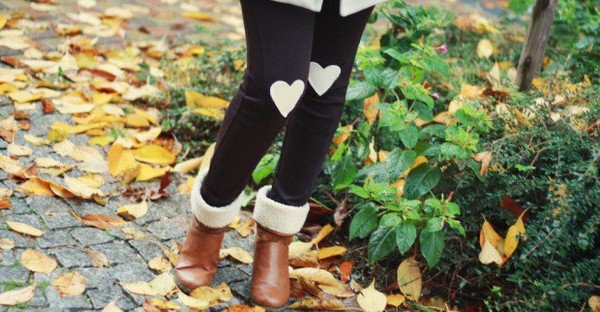 Heart Patch Leggings