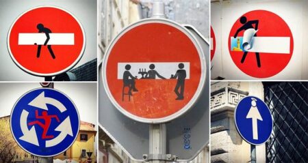 Street Artist Edits Road Signs