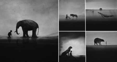 Watercolor Silhouettes Paintings