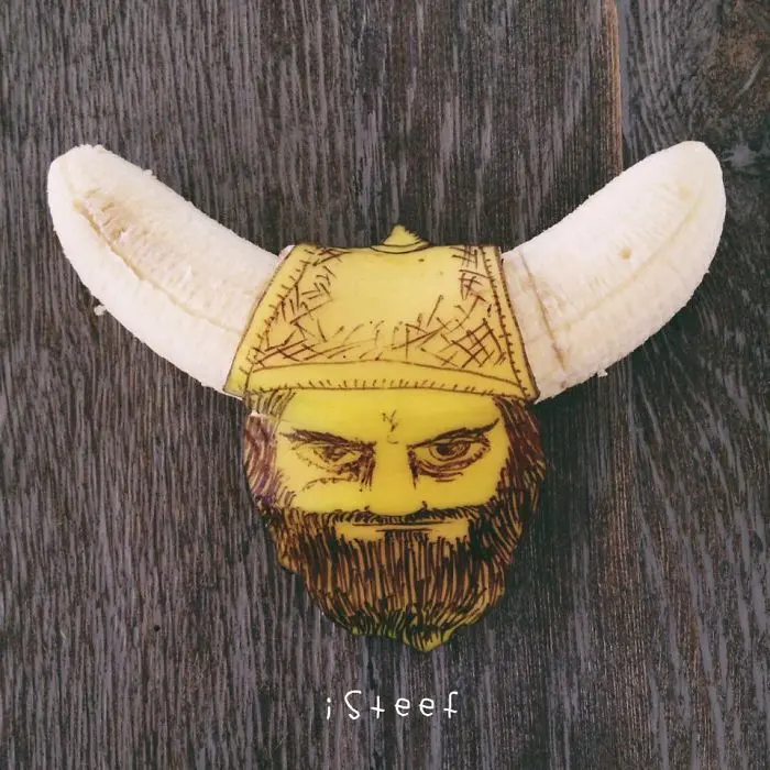 banana viking face