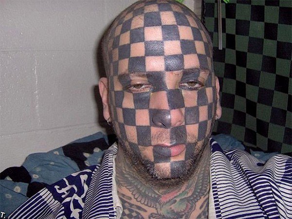checker face