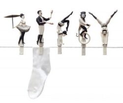 circus act clothes pegs