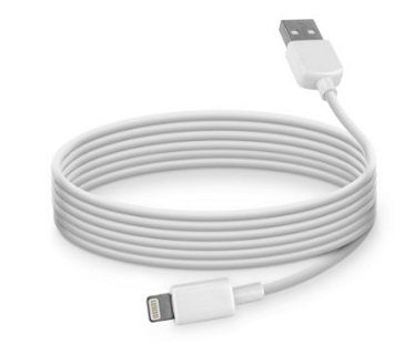extra long iPhone charger cable white