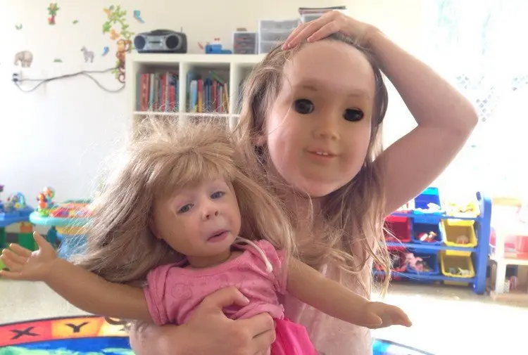 girl doll face swap