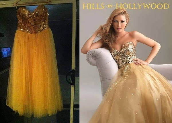 gold yellow fake dress