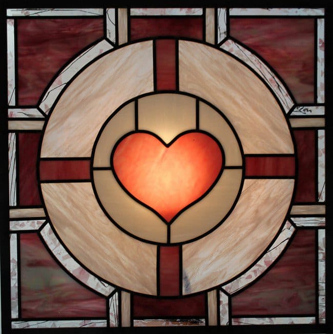 heart stained glass
