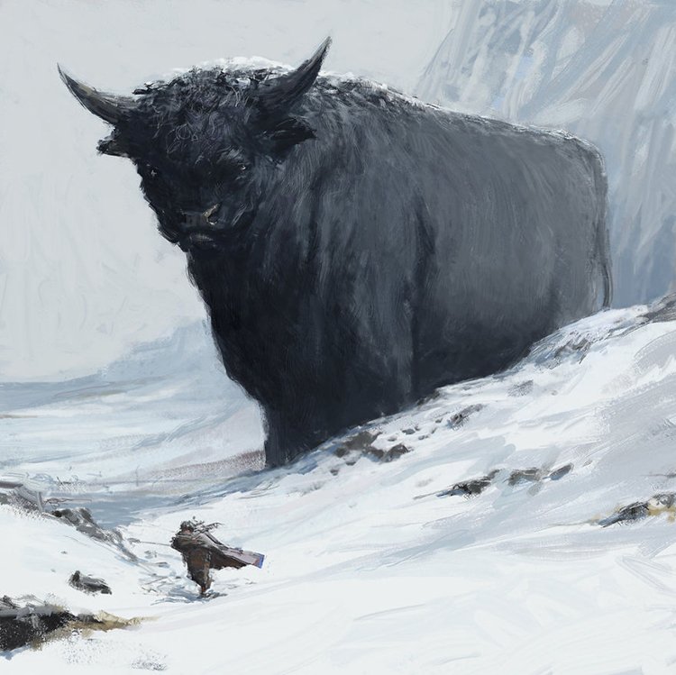 iceland-mythic-creatures-paintings-asgeir-jon-asgeirsson-bull