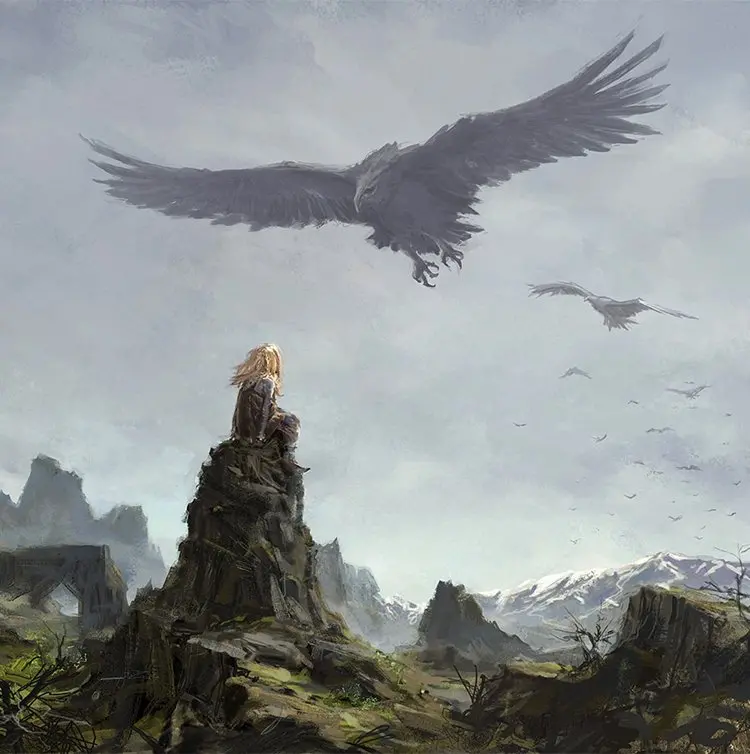 iceland-mythic-creatures-paintings-asgeir-jon-asgeirsson-vulture