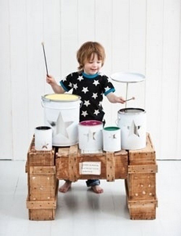 kid drumkit homemade