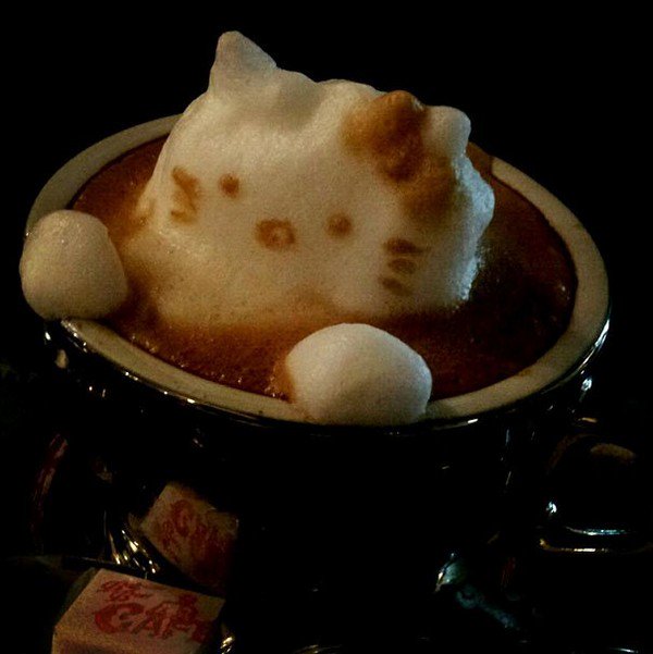 latte hello kitty