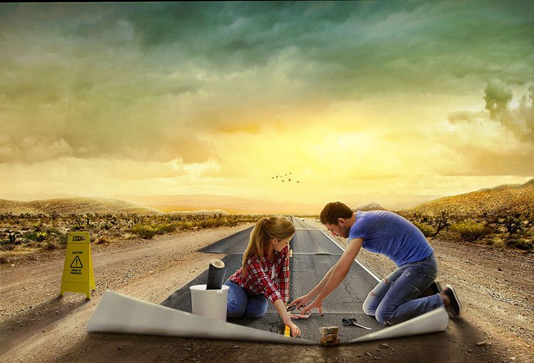 photo-manipulation-laying-road