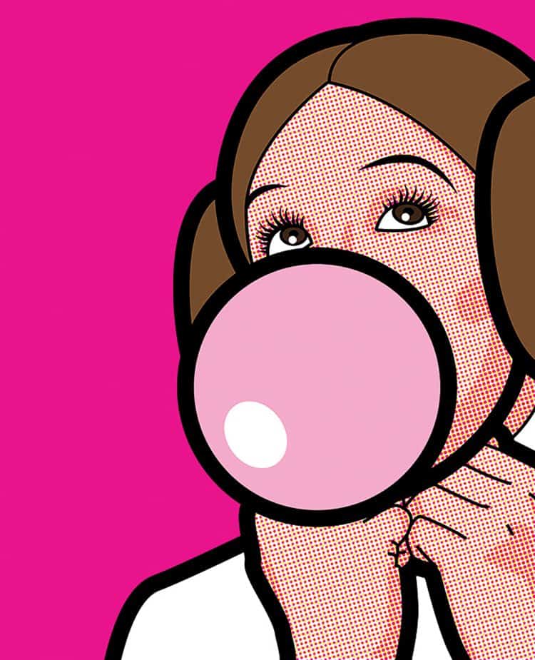 pop-art-illustrations-secret-lives-super-heros-greg-guillemin-leis-bubble-gum