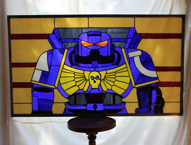 robot stained glass