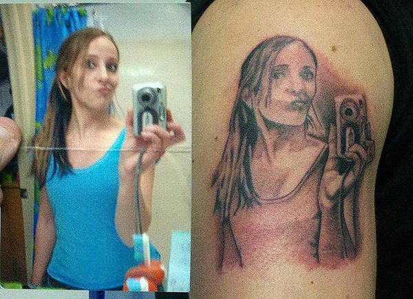 selfie tattoo