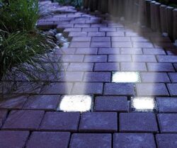 solar powered brick lights