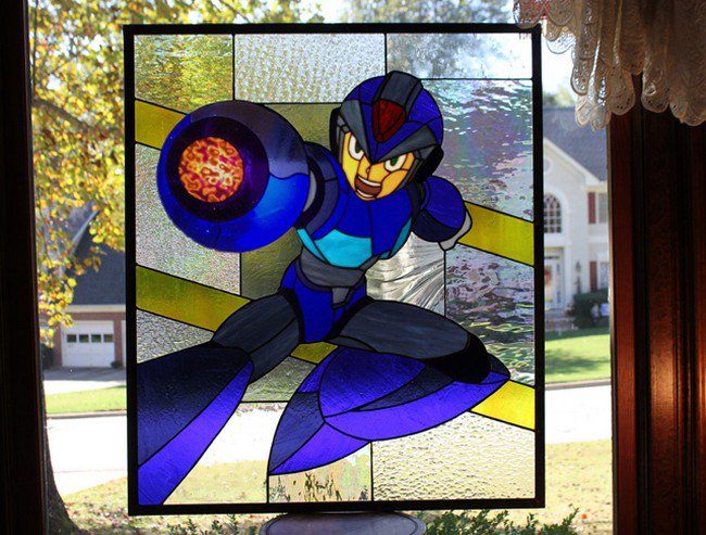 superhero stained glass