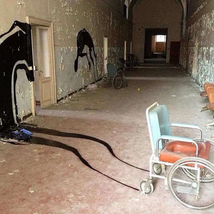 wheelchair wall shadow