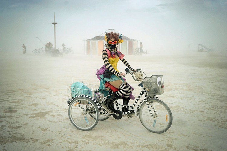 woman bike