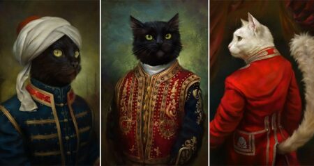 Royalty Cats Oil Paintings