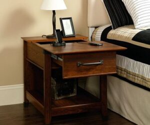 Charging Station End Table wood