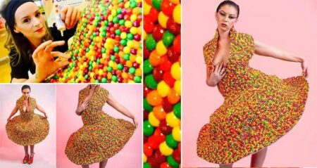 Dress Made From Skittles