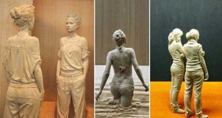 Hand-Carved Realistic Wooden Sculptures