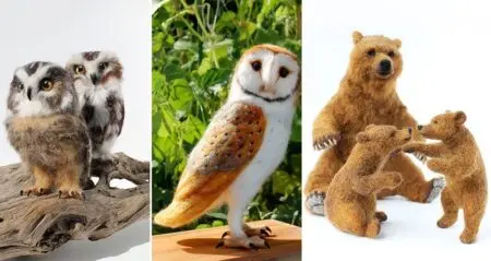 Needle-Felted Animal Sculptures