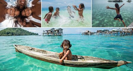 Sea Gypsy Children Bajau tribe of Borneo