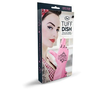 Tattooed Dish Gloves pink pack